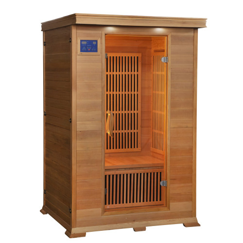 Evansport 2-Person Indoor Infrared Sauna - Infrared Carbon Heating